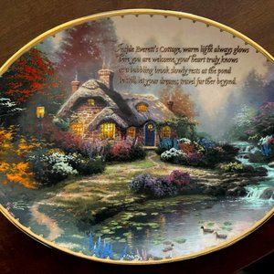 Thomas Kinkade Everett's Cottage Collector's Vintage Plate